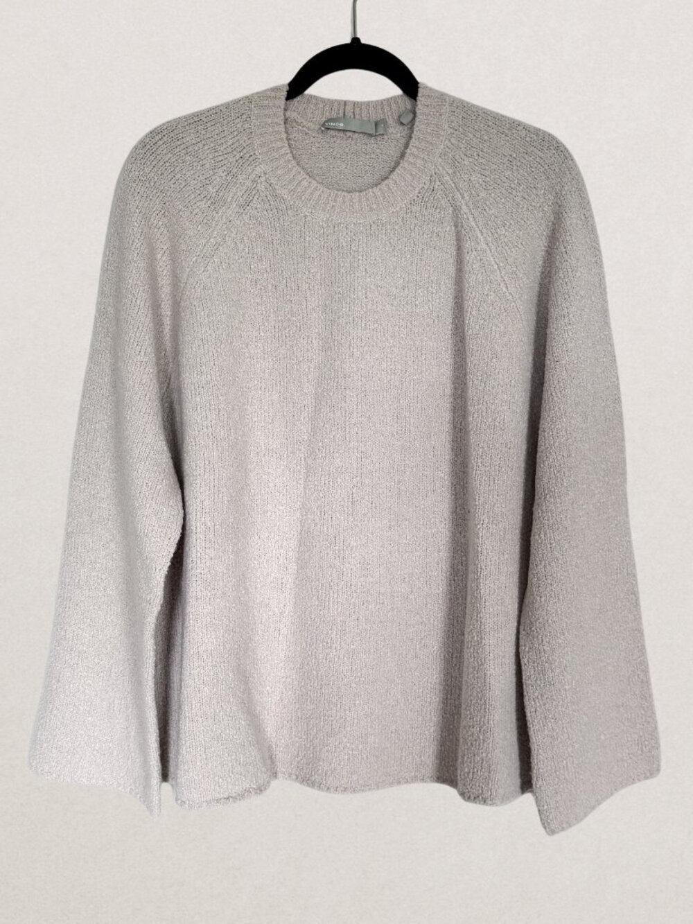 Vince Merino Wool Blend Oversized Sweater Oatmeal Taupe M